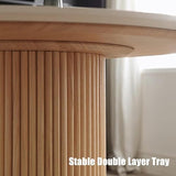 GLDWEY Table Salle à Manger Ronde 2-4 Personnes pour Salon Cuisine Bois Massif, Table de Cuisine Table Basse de Loisirs Meubles de Restaurant Table de Salle à Manger Disponible(Size:70cm,Color:Blanc)