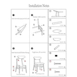 Lot de 2 chaises de salle à manger en bois massif avec assise rembourrée sans accoudoirs, idéales pour salle à manger, salon, chambre à coucher, noir
