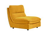 Belhome Chauffeuse en Tissu Doux rembourré pour canapé modulable - KOK - Jaune