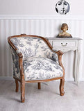 Français Fauteuil Antique Chaise Baroque Toile de Jouy Bergère Fauteuil Rembourré cat660g33 Palazzo Exclusif