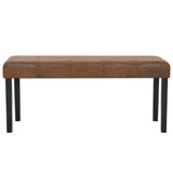 vidaXL Banc Banc d'Entrée Banc de Couloir Siège Banquette de Salon Meuble de Salon Intérieure Salle de Séjour Maison 106 cm Marron Similicuir Daim