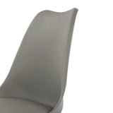 H.J WeDoo Lot de 2 chaises scandinaves, pied en bois de hêtre et assise rembourrée, style nordique - gris