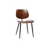 Miliboo Chaises en Bois foncé Noyer et métal Noir (Lot de 2) Tobias