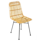 Atmosphera Créateur d'intérieur - Lot de 4 Chaises Design Kubu 88cm Naturel