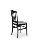 Passion Decor Chaise Napoleon Noire - Chaise Salle a Manger Facile à Empiler, pour Réception, Mariage, Banquet en résine de Qualité - 4kg