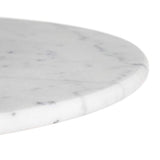 Lolahome Table de Salle à Manger Ovale en marbre et métal Vintage Noir/Blanc 120 x 60 x 71 cm
