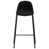 vidaXL Chaises de Bar 2 pcs Noir Tissu
