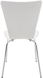 CLP Chaise empilable Aaron I Chaise de conférence Ergonomique avec Assise en Bois I Chaise Visiteur Peu encombrante avec Protections de Sol, Couleur:Blanc
