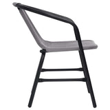 vidaXL 2X Chaises de Jardin Fauteuils de Patio Chaises de Terrasse Sièges de Salle à Manger d'Extérieur Plastique Rotin et Acier 110 kg