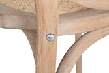 Adda Home Chaise, Bouleau Rotin, Naturel, Gris, 44X48X92 CM