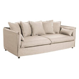 Atmosphera Créateur d'intérieur - Canapé Lin 3 Places Odilon 210cm Beige