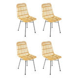 Atmosphera Créateur d'intérieur - Lot de 4 Chaises Design Kubu 88cm Naturel
