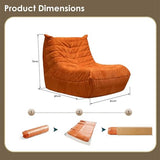 Canapé Paresseux Canapé de Sol Canapé Paresseux Tatami Pouf Canapé de Sol pour Chambre À Coucher Salon pour Lire Orange Red,87 * 81 * 76