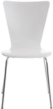 CLP Chaise empilable Aaron I Chaise de conférence Ergonomique avec Assise en Bois I Chaise Visiteur Peu encombrante avec Protections de Sol, Couleur:Blanc