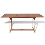 vidaXL Teck Table à Manger Rectangulaire d'Extérieur Jardin 180x90x75cm Meuble