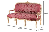 Vamundo Rococo canapé canapé de Style Rococo-Rouge-exclusivité Palazzo