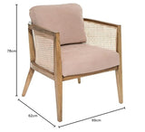 Atmosphera - Fauteuil Koza - peuplier & rotin