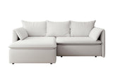 Vente-unique - Canapé d'angle Gauche Convertible en Tissu texturé Beige Teodora