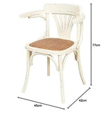 Biscottini Chaise Salle a Manger Bois 77x42x45 cm - Chaise rotin Salle à Manger et Chaise de Cuisine - Chaise bistrot Bois - Chaise Bois bistrot
