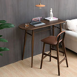 HWSY Tabourets de Bar en Bois Massif Simples et Modernes, Pieds en Noyer, siège en PU avec Dossier, Chaise de Petit-déjeuner, Hauteur d'assise 75 cm (Couleur: Marron) Interesting