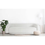 Paris Prix - Canapé 3 Places Bouclette kerio 210cm Beige