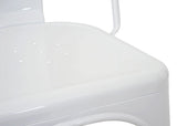 Décoshop26 Chaise de Salle à Manger Style Industriel Factory métal Blanc 04_0002026