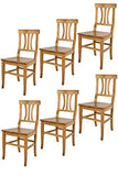 t m c s Tommychairs - Set 6 chaises Artemisia pour Cuisine, Bar et Salle à Manger, Robuste Structure et Assise en Bois de hêtre peindré en chêne