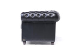Chesterfield Brighton The Brand Canapé 2 places, 100 % cuir, fait main, largeur d'origine, 150 cm, noir