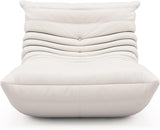 GWWBD Chaise longue en mohair doux - Canapé paresseux - Chaise au sol - Taille : 85 cm - Couleur : blanc