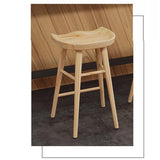 Dessus de cuisine en bois massif Tabouret de bar sans dossier Chaise de salle à manger en chêne pour bistrot 76 cm de hauteur Ferme Tabouret de bar haut Noir Noyer Couleur 65 cm/25,6 pouces Taille