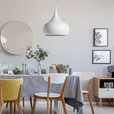 Luminaire Louxor, suspension métal, 60 W, blanc, ø 42 x H 44,5 cm