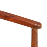 vidaXL Fauteuil, Chaise avec Coussin, Siège avec Accoudoir, Meuble de Salon Salle de Séjour, Noir Cuir Véritable et Bois d'Acacia Massif