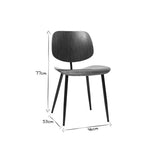 Miliboo Chaises en Bois foncé Noyer et métal Noir (Lot de 2) Tobias