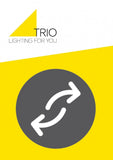 Trio Leuchten Applique murale Line 200200132 en métal noir mat avec 1 ampoule E27