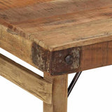CKioict Table Basse Rustique en Bois Massif Récupéré Rectangulaire avec Finition Texturée et Structure Robuste pour Salon Décoration