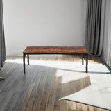 Tribesigns Table de Salle à Manger Industrielle 200x70x75 cm, Table de Cuisine pour 6-8 Personnes, Rectangulaire pour Cuisine, Salon, Marron Rustique