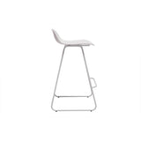 Miliboo Tabourets de Bar Design Blancs H65 cm (Lot de 2) Ella