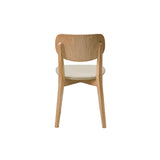 Miliboo Chaises Vintage en Bois Clair chêne et Tissu Beige (Lot de 2) Lucia