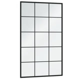 vidaXL Miroir Mural Noir 100x60 cm Métal