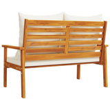 INLIFE Canapé de Jardin 120 cm avec Coussin Bois d'acacia massifMeubles,Mobilier de Jardin,Sièges de Jardin,Bancs de jardin-40.92 lb-Brun-33855