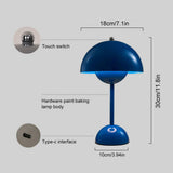 anso Lampe de bureau sans fil à LED tactile USB à intensité variable pour chambre à coucher (bleu)