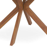 Menzzo Table à Manger Ronde Extensible Avec Pied Central en Métal | Salle à Manger ou Cuisine | Bois, Métal | Myriade | Diamètre 110 cm x H75 cm, Dépliée: L110 x P160-210-260 x H75