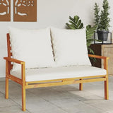INLIFE Canapé de Jardin 120 cm avec Coussin Bois d'acacia massifMeubles,Mobilier de Jardin,Sièges de Jardin,Bancs de jardin-40.92 lb-Brun-33855