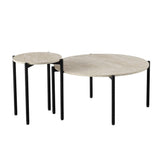 Milton & Oldbrook Set de Table Basse Aragon Look Travertin