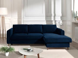 Lisa Design - Brooke - canapé d'angle Convertible - avec Coffre - 4 Places - Style Contemporain - Droit
