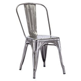 DUHOME Chaises de Salle à Manger Cuisine, Lot de Chaise Bistrot Industriel en Métal, Empilables Chaise de Cuisine, Scandinave Chaise Tabouret pour Bar, Café, Restaurant, Jardin (1PCS, Métallique)
