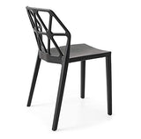 CONNUBIA Chaise modèle ALCHEMIA en polypropylène Lot de 4 pièces – Disponible en 6 couleurs (Noir)