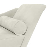 Chaise longue avec coussins crème velours