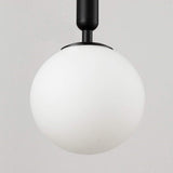 MZStech Appliques murales industrielles vintage, globe en verre blanc de 15 cm et luminaire mural en métal noir pour chambre à coucher, salon (Verre blanc et métal noir)