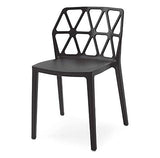 CONNUBIA Chaise modèle ALCHEMIA en polypropylène Lot de 4 pièces – Disponible en 6 couleurs (Noir)